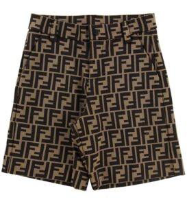 Fendi Brown Logo Shorts Size 8